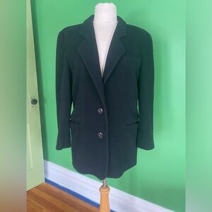 Vintage Henri Bendel Made in Italy black wool classic Blazer